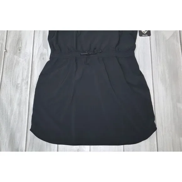 NEW Kuhl Vantage Dress Sz L Black Sleeveless Hiking Athletic V-Neck UPF 50+ 4021 - Picture 3 of 9